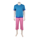 One Piece Zorro Blue Shirt Pink Pant Cosplay Costume Halloween Carnival Party Suit