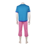 One Piece Zorro Blue Shirt Pink Pant Cosplay Costume Halloween Carnival Party Suit