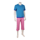 One Piece Zorro Blue Shirt Pink Pant Cosplay Costume Halloween Carnival Party Suit