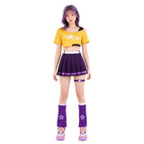 Overwatch 2 Loverwatch Juno Yellow Too with Purple Skirt Cosplay Costume Halloween Carnival Party Suit