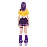 Overwatch 2 Loverwatch Juno Yellow Too with Purple Skirt Cosplay Costume Halloween Carnival Party Suit
