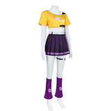 Overwatch 2 Loverwatch Juno Yellow Too with Purple Skirt Cosplay Costume Halloween Carnival Party Suit