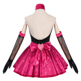 Overwatch D.Va Nocturna Black Pink Dress Cosplay Costume Halloween Carnival Party Suit