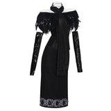 Padme Amidala Black Cosplay Dress For Adult Female Halloween Carnival Party Suit