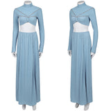 Padme Amidala Cosplay Blue Dress Costume For Adult Female Halloween Carnival Suit