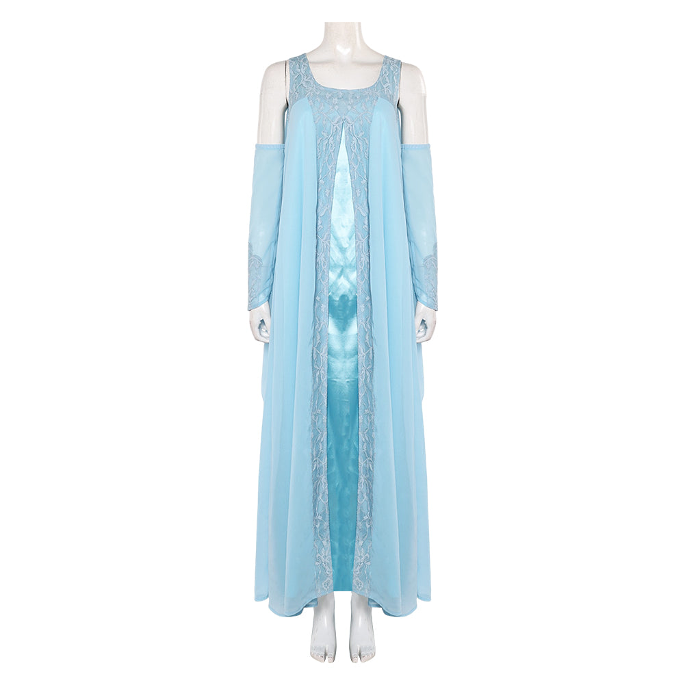Padme Amidala Light Blue Dress Outfits Halloween Carnival Suit