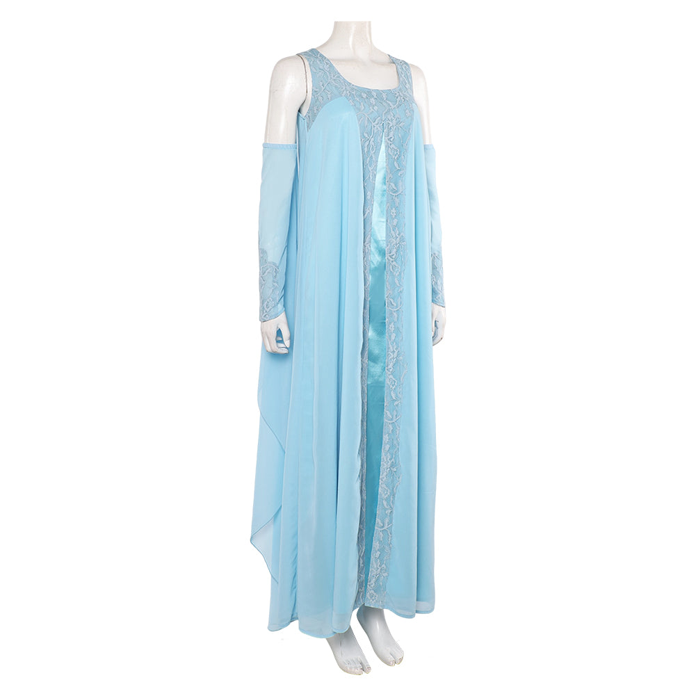 Padme Amidala Light Blue Dress Outfits Halloween Carnival Suit