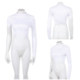 Padme Amidala Women White Top Cosplay Costume Halloween Carnival Party Suit