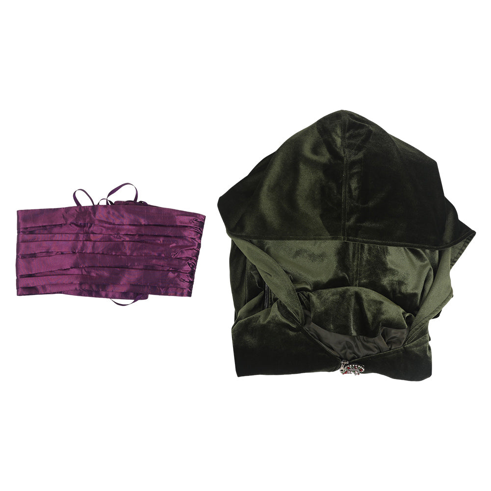 Padm Naberrie Amidala Green Velvet Dress Cosplay Costume Outfits Hall   Cosplaysky.ca
