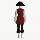 Pirates of the Caribbean Elizabeth Swann Brown Outfit Pro Cosplay Costume Halloween Carnival Party Suit