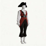Pirates of the Caribbean Elizabeth Swann Brown Outfit Pro Cosplay Costume Halloween Carnival Party Suit