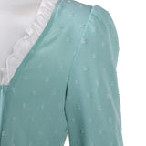 Pirates of the Caribbean Elizabeth Swann Women Green Dress Cosplay Costume Halloween Carnival Party Suit