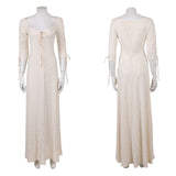Pirates of the Caribbean Elizabeth Swann Women White Dress Cosplay Costume Halloween Carnival Party Suit