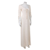 Pirates of the Caribbean Elizabeth Swann Women White Dress Cosplay Costume Halloween Carnival Party Suit