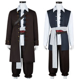 Pirates of the Caribbean Jack Brown Outfit Pro Cosplay Costume Halloween Carnival Party Suit