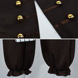 Pirates of the Caribbean Jack Brown Outfit Pro Cosplay Costume Halloween Carnival Party Suit