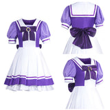 Pretty Derby Special Week Women Purple Dress Cosplay Costume Halloween Carnival Party Suit
