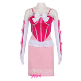 Princess Peach Women Pink Outfit Cosplay Costume Halloween Carnival Party Suit