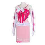 Princess Peach Women Pink Outfit Cosplay Costume Halloween Carnival Party Suit