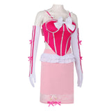 Princess Peach Women Pink Outfit Cosplay Costume Halloween Carnival Party Suit