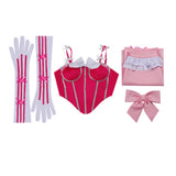 Princess Peach Women Pink Outfit Cosplay Costume Halloween Carnival Party Suit