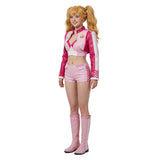 Princess Peach Women Pink Racing Suit Cosplay Costume Halloween Carnival Party Suit