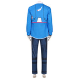 Cyberpunk D Blue Coat with Jumpsuit Cosplay Costume Halloween Carnival Party Suit