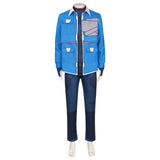 Cyberpunk D Blue Coat with Jumpsuit Cosplay Costume Halloween Carnival Party Suit
