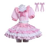Puella Magi Madoka Magica Kaname Madoka Pink Dress Cosplay Costume Halloween Carnival Party Suit