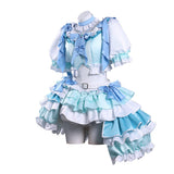 Puella Magi Madoka Magica Miki Sayaka Cosplay Blue Dress For Halloween Carnival Party Suit 