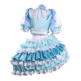 Puella Magi Madoka Magica Miki Sayaka Cosplay Blue Dress For Halloween Carnival Party Suit 