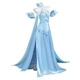 Re Zero Emilia Cosplay Blue Dress For Women Halloween Carnival Party