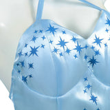 Re Zero Emilia Cosplay Blue Dress For Women Halloween Carnival Party