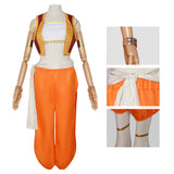 Re Zero Ram Orange Dress Cosplay Costume Halloween Carnival Party Suit 