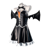 Re Zero Rem Women Black Little Devil Dress Cosplay Costume Halloween Carnival Party Suit