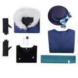 Reverse1999 Vertin Cosplay Blue Costume Halloween Carnival Party Suit 