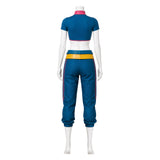 Rivals Jubilee Women Blue Outfit with Yellow Coat Cosplay Costume Halloween Carnival Party Suit