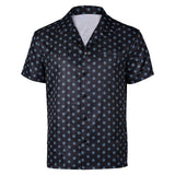 Road House Dalton Movie Character Black Polka Dots Button Shirt Cosplay Costume