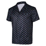 Road House Dalton Movie Character Black Polka Dots Button Shirt Cosplay Costume