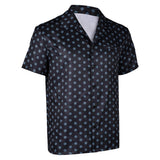 Road House Dalton Movie Character Black Polka Dots Button Shirt Cosplay Costume