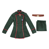 Saga of Tanya the Evil Tanya Von Degurechaff Green Outfit Cosplay Costume Halloween Carnival Party Suit