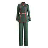 Saga of Tanya the Evil Tanya Von Degurechaff Green Outfit Cosplay Costume Halloween Carnival Party Suit