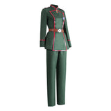 Saga of Tanya the Evil Tanya Von Degurechaff Green Outfit Cosplay Costume Halloween Carnival Party Suit