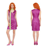 SCOOBY-DOO Daphne Pink Dress Cosplay Costume Halloween Carnival Party Suit  