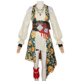 Sea of Remnants R.S Women Green Printed Pirate Costume Cosplay Costume Halloween Carnival Party Suit