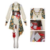 Sea of Remnants R.S Women Green Printed Pirate Costume Cosplay Costume Halloween Carnival Party Suit