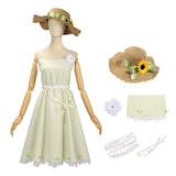 Shunkashuutou Daikousha: Haru no Mai Ruri Hazakura White Dress Cosplay Costume Halloween Carnival Party Suit