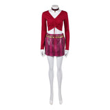 Silent Hill Mary Cosplay Red Suit Set For Women Halloween Carnival Party Suit