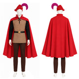 Sleeping Beauty Prince Phillip Brown Outfit Cosplay Costume Halloween Carnival Party Suit