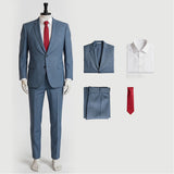 Smoking Behind the Supermarket with You Sasaki Blue Suit Cosplay Costume Halloween Carnival Party Suit